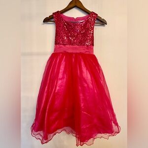 Sparkling Pink Sequin Kids Dress